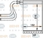 Hella 8FH 351 024-261 теплообменник, отопление салона на FORD MONDEO I (GBP)