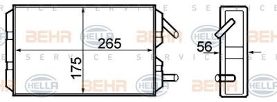 Hella 8FH 351 308-751 теплообменник, отопление салона на VOLVO 740 Kombi (745)