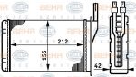 Hella 8FH 351 311-051 теплообменник, отопление салона на RENAULT SUPER 5 (B/C40_)