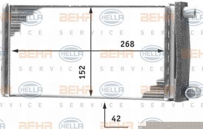 Hella 8FH 351 312-251 теплообменник, отопление салона на MERCEDES-BENZ T1 фургон (602)