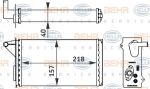 Hella 8FH 351 313-061 теплообменник, отопление салона на FIAT UNO (146A/E)