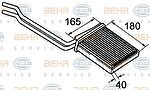 Hella 8FH 351 313-411 теплообменник, отопление салона на MERCEDES-BENZ A-CLASS (W168)