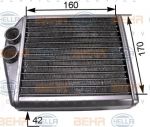 Hella 8FH 351 313-531 теплообменник, отопление салона на OPEL CORSA C (F08, F68)