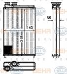 Hella 8FH 351 315-571 теплообменник, отопление салона на PEUGEOT 407 SW (6E_)