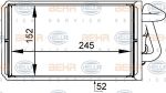 Hella 8FH 351 333-001 теплообменник, отопление салона на FORD TRANSIT c бортовой платформой/ходовая часть (E_ _)