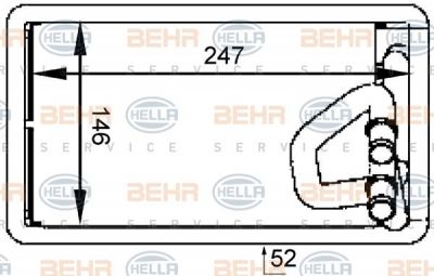Hella 8FH 351 333-091 теплообменник, отопление салона на NISSAN MURANO (Z50)