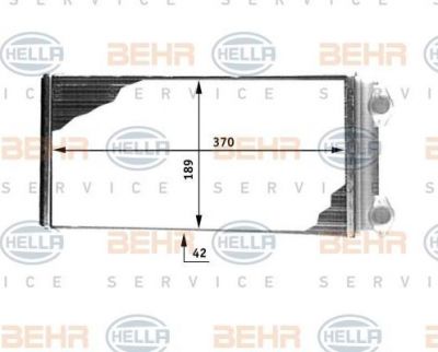 HELLA Радиатор отопителя салона (8FH351312-491)