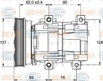 Hella 8FK 351 113-281 компрессор, кондиционер на FORD FIESTA IV (JA_, JB_)