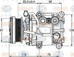 Hella 8FK 351 113-371 компрессор, кондиционер на FORD MONDEO II (BAP)