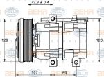 Hella 8FK 351 113-381 компрессор, кондиционер на FORD TRANSIT фургон (FA_ _)