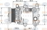 Hella 8FK 351 334-091 компрессор, кондиционер на FORD MONDEO III седан (B4Y)