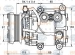 HELLA Компрессор кондиционера FORD Mondeo 00-07 (8FK351113-401)