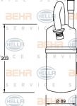 Hella 8FT 351 192-051 осушитель, кондиционер на FORD MONDEO I (GBP)