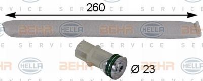 Hella 8FT 351 193-231 осушитель, кондиционер на PEUGEOT 207 (WA_, WC_)