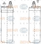 Hella 8FT 351 198-611 осушитель, кондиционер на OPEL COMBO Tour