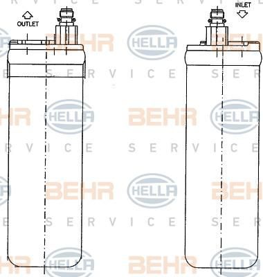 Hella 8FT 351 198-611 осушитель, кондиционер на OPEL COMBO Tour