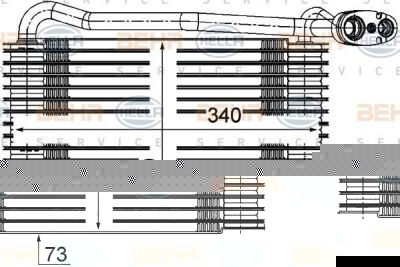 Hella 8FV 351 210-171 испаритель, кондиционер на SKODA SUPERB (3U4)