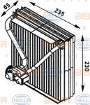 Hella 8FV 351 211-561 испаритель, кондиционер на SEAT CORDOBA (6L2)