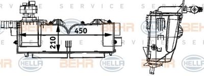 Hella 8FV 351 211-681 испаритель, кондиционер на PEUGEOT 806 (221)