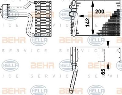 Hella 8FV 351 211-751 испаритель, кондиционер на MERCEDES-BENZ VITO автобус (W639)