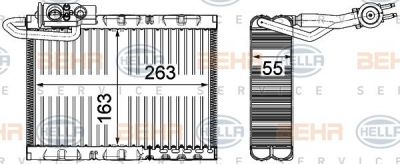 Hella 8FV 351 331-521 испаритель, кондиционер на PEUGEOT 207 (WA_, WC_)