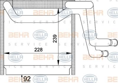Hella 8FV 351 336-001 испаритель, кондиционер на FORD TRANSIT c бортовой платформой/ходовая часть (E_ _)