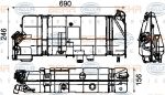 Hella 8MA 376 705-261 компенсационный бак, охлаждающая жидкость на MERCEDES-BENZ O 404