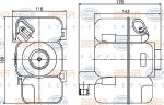 Hella 8MA 376 789-741 компенсационный бак, охлаждающая жидкость на VOLVO S60 I