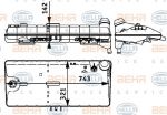 HELLA Расширительный бачок радиатора 321x743x242 MAN F2000 (8MA376705-381)