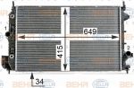 Hella 8MK 376 700-274 радиатор, охлаждение двигателя на SAAB 9-3 кабрио (YS3F)