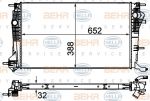 Hella 8MK 376 700-421 радиатор, охлаждение двигателя на RENAULT MEGANE III Наклонная задняя часть (BZ0_)