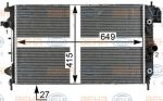 Hella 8MK 376 700-451 радиатор, охлаждение двигателя на SAAB 9-3 кабрио (YS3F)