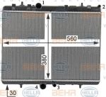 Hella 8MK 376 700-531 радиатор, охлаждение двигателя на PEUGEOT 407 (6D_)