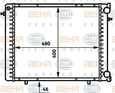 Hella 8MK 376 706-211 радиатор, охлаждение двигателя на RENAULT 19 II (B/C53_)