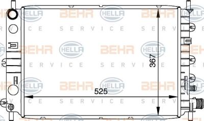 Hella 8MK 376 706-651 радиатор, охлаждение двигателя на FORD ESCORT VII седан (GAL, AFL)