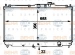 Hella 8MK 376 707-351 радиатор, охлаждение двигателя на HONDA ACCORD IV (CB)