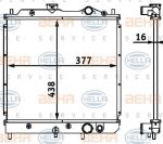 Hella 8MK 376 708-091 радиатор, охлаждение двигателя на MITSUBISHI LANCER IV (C6_A, C7_A)