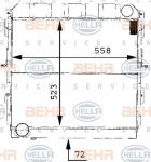 Hella 8MK 376 709-231 радиатор, охлаждение двигателя на NISSAN ATLEON
