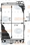Hella 8MK 376 711-581 радиатор, охлаждение двигателя на AUDI 80 (8C, B4)