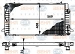 Hella 8MK 376 715-164 радиатор, охлаждение двигателя на AUDI COUPE (89, 8B)
