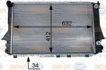 Hella 8MK 376 715-264 радиатор, охлаждение двигателя на AUDI 100 (4A, C4)