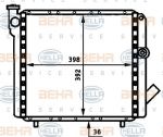 Hella 8MK 376 715-491 радиатор, охлаждение двигателя на RENAULT SUPER 5 (B/C40_)