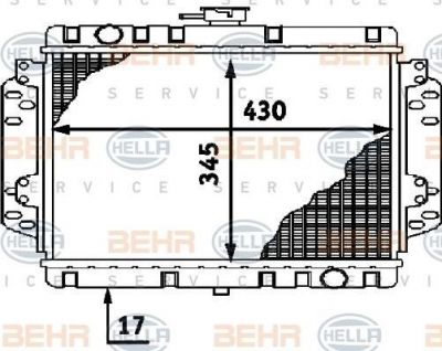 Hella 8MK 376 716-021 радиатор, охлаждение двигателя на FORD TRANSIT автобус (V_ _)