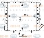 Hella 8MK 376 716-051 радиатор, охлаждение двигателя на RENAULT 9 (L42_)