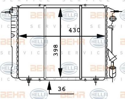 Hella 8MK 376 716-191 радиатор, охлаждение двигателя на RENAULT 19 I (B/C53_)