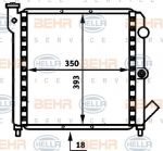 Hella 8MK 376 716-381 радиатор, охлаждение двигателя на RENAULT SUPER 5 (B/C40_)