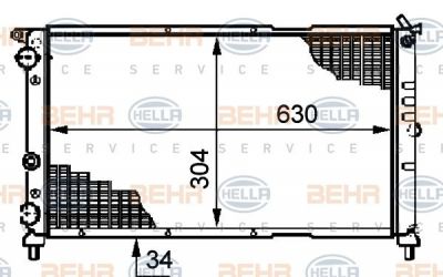 Hella 8MK 376 717-311 радиатор, охлаждение двигателя на FIAT PUNTO (176)