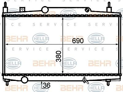 Hella 8MK 376 717-581 радиатор, охлаждение двигателя на PEUGEOT 607 (9D, 9U)
