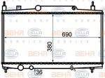 Hella 8MK 376 717-594 радиатор, охлаждение двигателя на PEUGEOT 607 (9D, 9U)