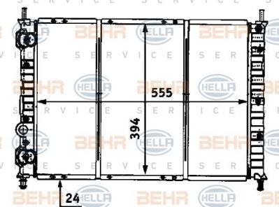 Hella 8MK 376 718-211 радиатор, охлаждение двигателя на FIAT MAREA Weekend (185)